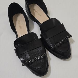 Nine West Black Flats with Slip-On Design and Decorative Strap 9.5